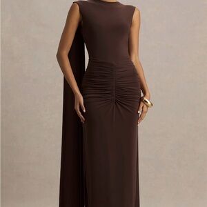 Chic Backless Brown Evening Gown